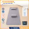 Bộ chăn gối thảm ngủ văn phòng gấp gọn, cotton trần bông êm ái, tặng túi đựng